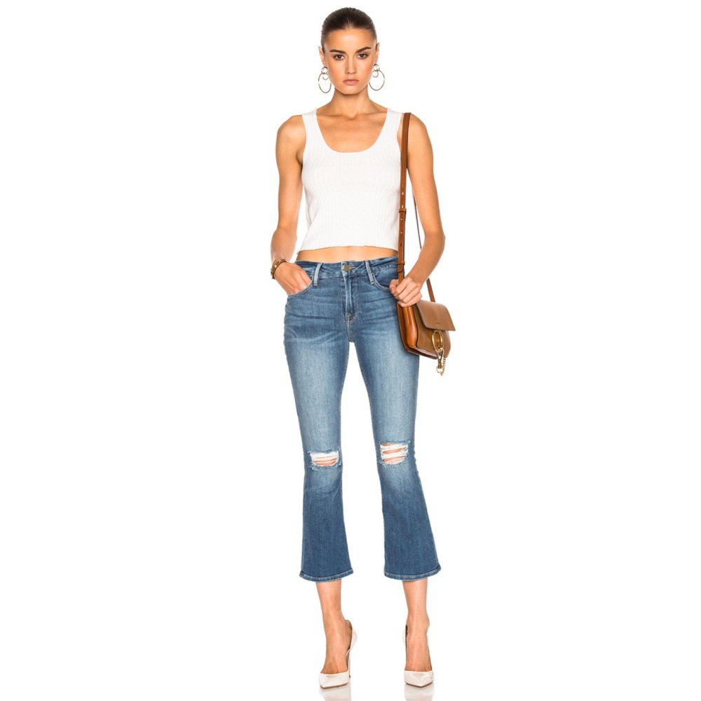 🚫SOLD🚫FRAME DENIM Le Crop Mini Boot Jeans - Picture 3 of 8